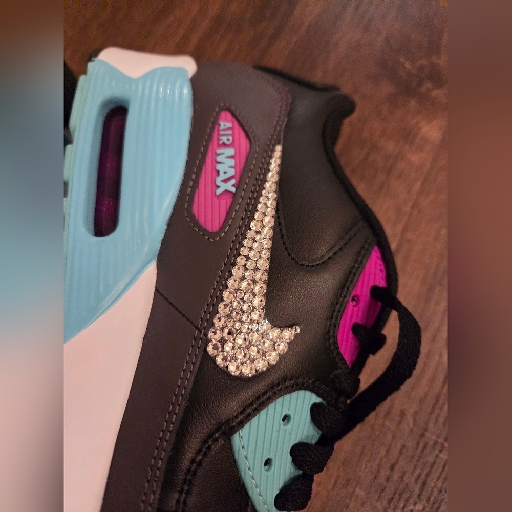 Custom Swarvoski Crystal Nike Air Max 270 Sneakers - Picture 3 of 9